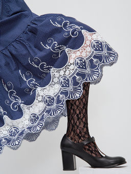 Платье миди с кружевом OD-269-3