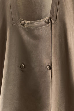 WRAPOVER LINEN BLEND SHIRT - Zara фото 8