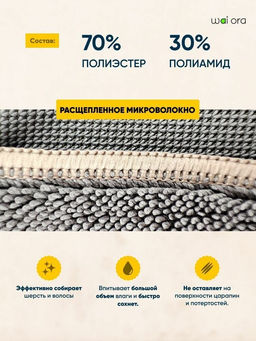 Салфетка CleanPet (Серый) - Wai ora фото 4