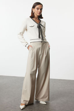 TRENDYOLMILLA Antrasit Kurdele/Fiyonk Detayl? Triko H?rka TWOAW25HI00246 фото 2