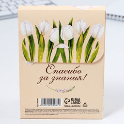 Подарочный набор, ежедневник А6, 120 л., фигурная свеча «Учителю, который вдохновляет»