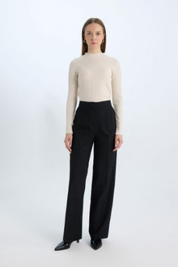 Wide Leg Yuksek Bel Standart Boy Pantolon