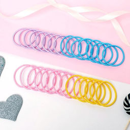 Цена за 5 шт. Резинка для волос "Спорт нюд" (набор 30 шт) микс