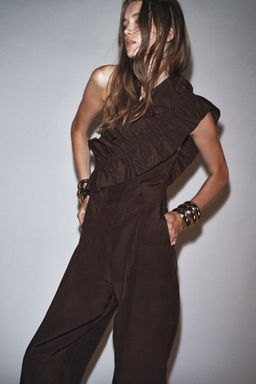 ASYMMETRIC RUFFLE JUMPSUIT - Zara фото 6