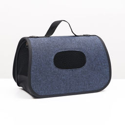 Сумка - переноска для животных Карпетбеггер с окном, 32,5 х 19,5 х 19,5 см, синяя