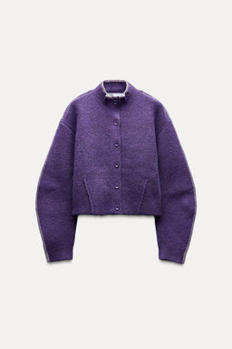 HIGH NECK KNIT JACKET - Zara фото 6