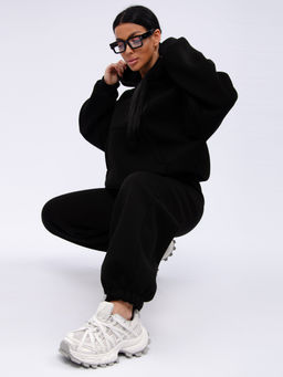 Джоггеры "БЖ-46" чёрные, футер 3-х нитка начес