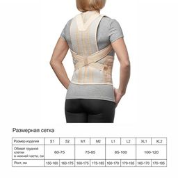 Корсет ортопедический реклинирующий полужёсткий кол-во рёбер жёсткости: 2
