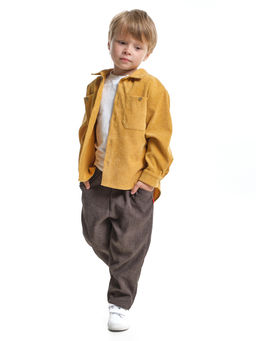 Вельветовые брюки UD 7972 коричневый - Mini maxi фото 6