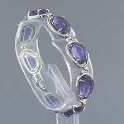 Александрит, браслет Лаура, покрытие родий, 18см - Agat77 фото 2