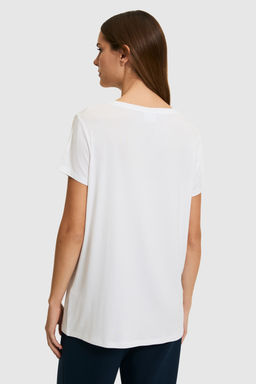 Kad_n Beyaz V Yaka Basic Ti__rt - U.s. polo assn фото 5
