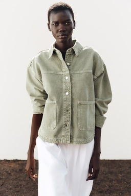 Z1975 DENIM JACKET WITH POCKETS - Zara фото 17