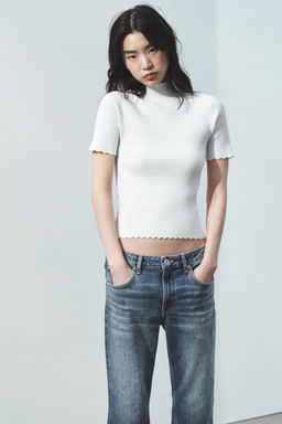 RIBBED KNIT TOP - Zara фото 7