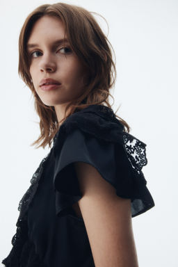 Blusa de sat?n con volantes - H&m фото 4