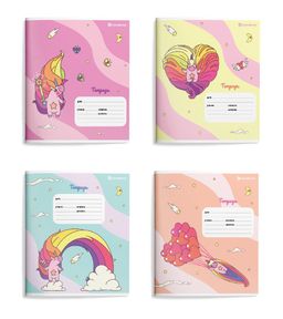 Цена за 10 шт. Тетрадь 12 л. линия Schoolformat СКАЗОЧНЫЙ ЕДИНОРОЖЕК мелованный картон, выборочный УФ-лак