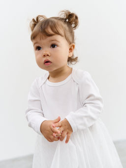 Платье-боди с юбкой из фатина Молоко 0+ - Bungly фото 3