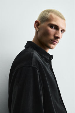 VELVET RELAXED FIT OVERSHIRT - Zara фото 6