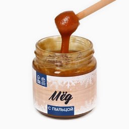 Подарочный набор С новым годом, мёд с пыльцой 250 г, чай 50 г, ложка - Доброе здоровье фото 6