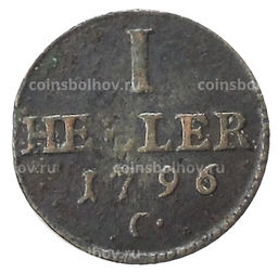 Монета 1 пфенниг 1796 года Германские государства  Саксония
