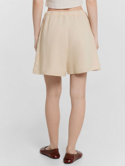 Комплект женский бежевый: рубашка и шорты