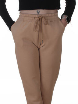 2510-K BEIGE Брюки спортивные утепленные женские (85% хлопок, 10% полиэстер, 5% спандекс)