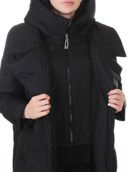 Z24-829 BLACK Куртка зимняя женская оверсайз (200 гр. тинсулейт)