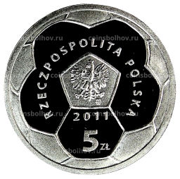 5 злотых 2011 года Польша Польские футбольные клубы  Полония Варшава