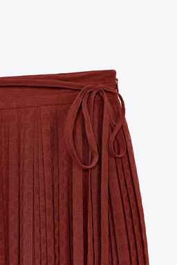 BELTED PLEATED MIDI SKIRT - Zara фото 9