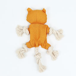 Игрушка текстильная с канатом Котэ с пищалкой, шуршащая, 26 х 28 см - Пижон фото 4
