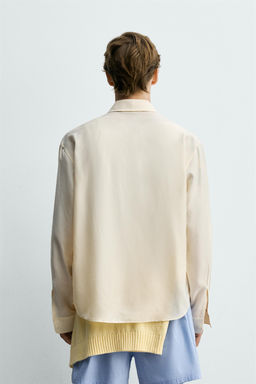 CAMISA FLUIDA BAMB? - SEDA / Blanco roto - Zara фото 3
