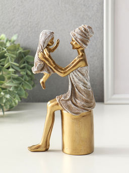 Сувенир полистоун "Мама с малышом - после водных процедур" 5,5х11х19 см