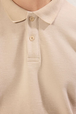 Siyah Regular/Normal Kesim Kal?n Dokulu Etiket Detayl? TMNSS25PO00002