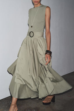 CONTRAST BELTED DRESS - Zara фото 4
