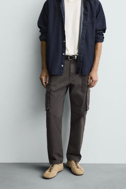 RELAXED FIT CARGO TROUSERS - Zara фото 2