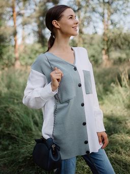 Джемпер лен, полушерсть