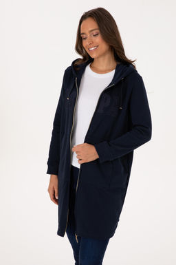 Kad_n Lacivert Basic Sweatshirt Sepette S_rpriz _ndirim - U.s. polo assn фото 3