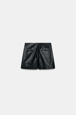FAUX LEATHER RUCHED SKORT - Zara фото 8