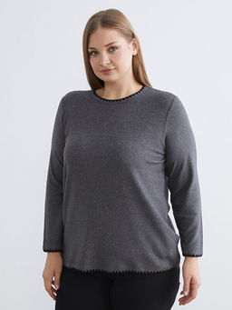 Bisiklet Yaka Nak??l? Bluz