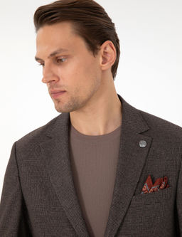 Kahverengi Slim Fit Tak_m Elbise