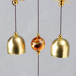 Музыка ветра «Веер», 3 колокольчика, 27.5 см