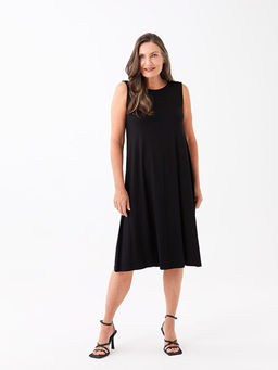 Bisiklet Yaka D?z A Kesim Elbise