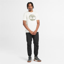 Мужская футболка Timberland T-Shirt Kennebec River Camo Tree Logo Regular белая  фото 2