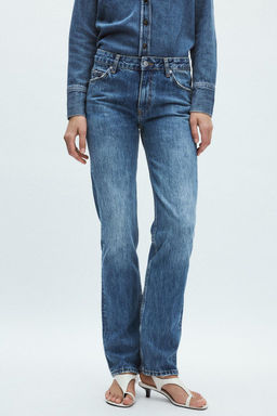 ZW COLLECTION SLIM FIT MID-RISE JEANS - Zara фото 2