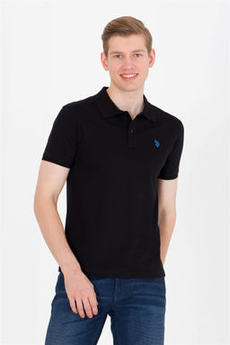U. S. Polo Assn Мужская черная базовая футболка с воротником-поло - U.s. polo assn фото 8