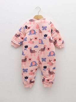 Bisiklet Yaka Uzun Kollu Bask?l? K?z Bebek Fermuarl? Uyku Tulumu - Waikiki фото 2