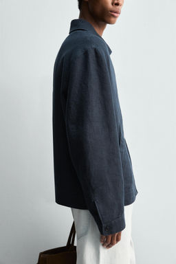 REGULAR FIT 100% LINEN JACKET - Zara фото 7