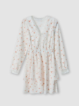 Платье женское белое с цветочным принтом - Mark formelle фото 4