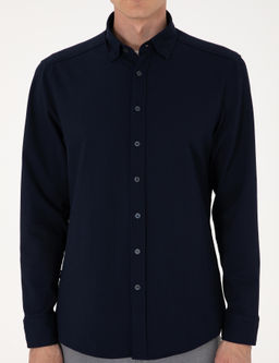 Lacivert Slim Fit Uzun Kollu G_mlek - Pierre cardin фото 6