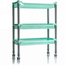 Этажерка 3-х секционная узкая "Флер" 47,5*22,5*63см