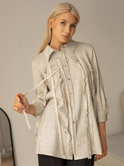 Рубашка лен 60%, вискоза 40%